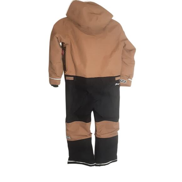 Binky Bro x Quiksilver Powder Club Kids Snow Suit Tan/Black Size 8/S - Picture 4 of 7